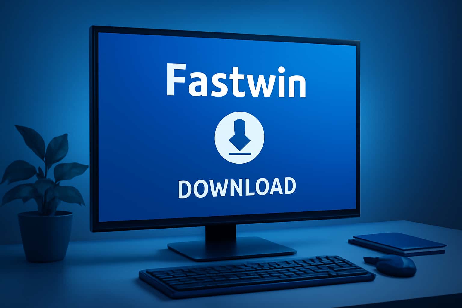An informative image showcasing the Fastwin Download process.