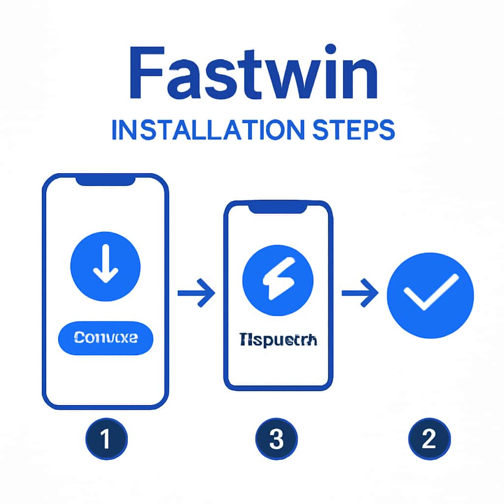 Diagram illustrating Fastwin installation steps