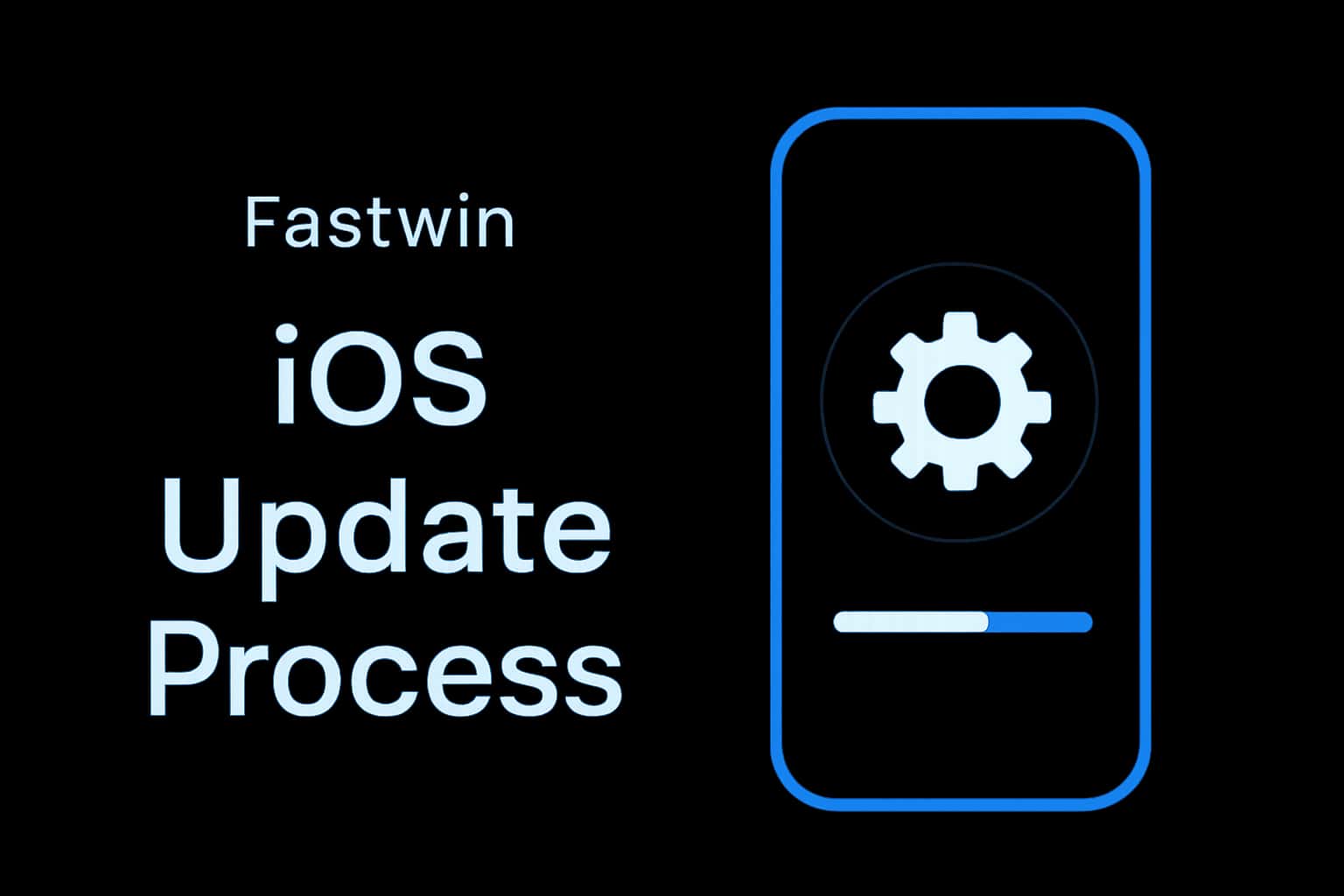 Informative image on the Fastwin iOS Update Process.