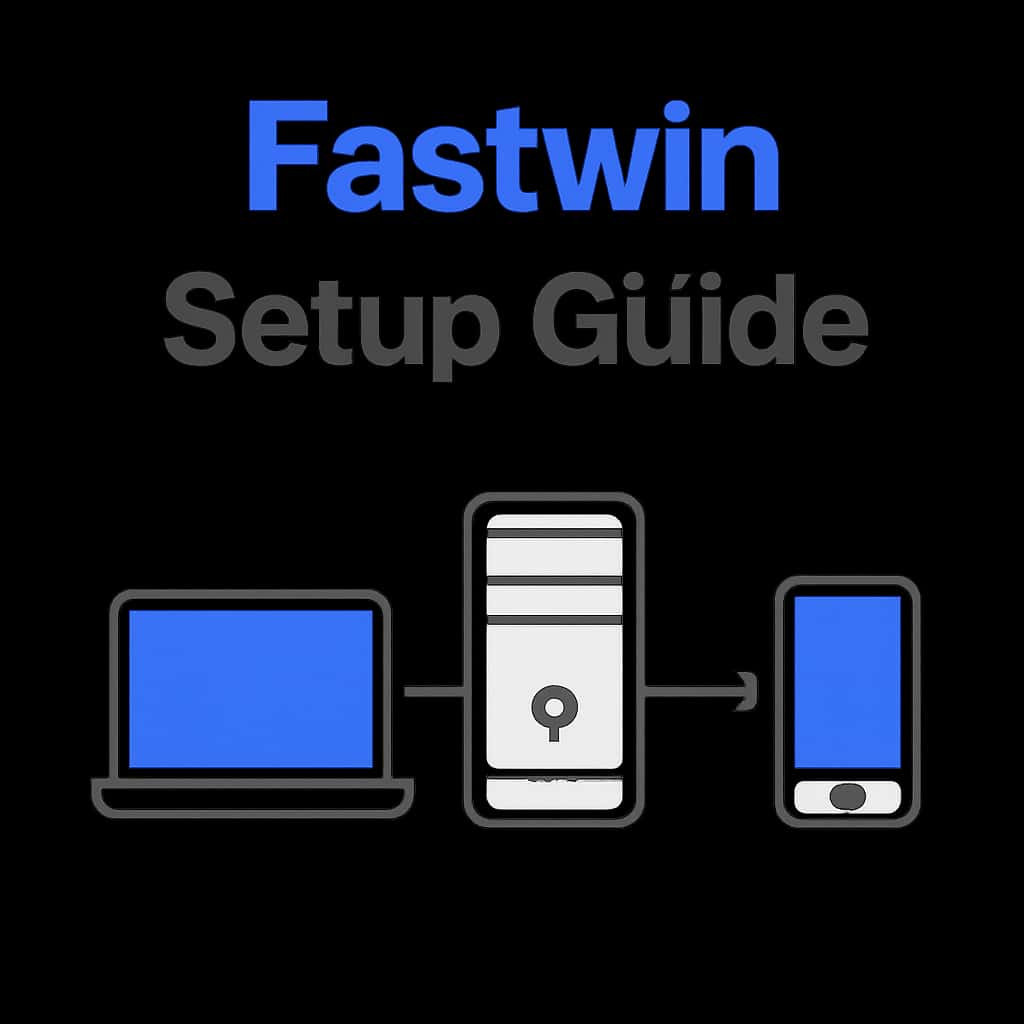 Illustration highlighting the steps to install Fastwin.