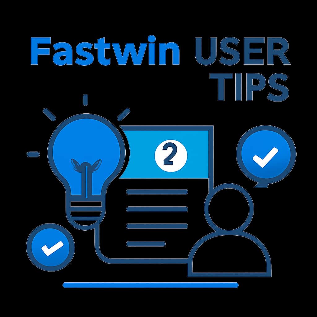 Illustration explaining installation steps for Fastwin.