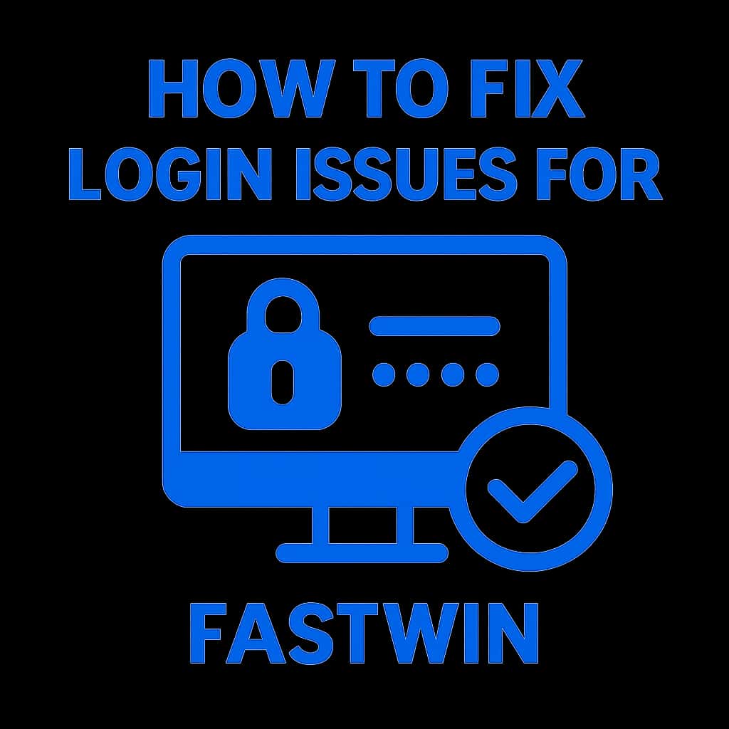 Icon representing troubleshooting login issues for the Fastwin app.