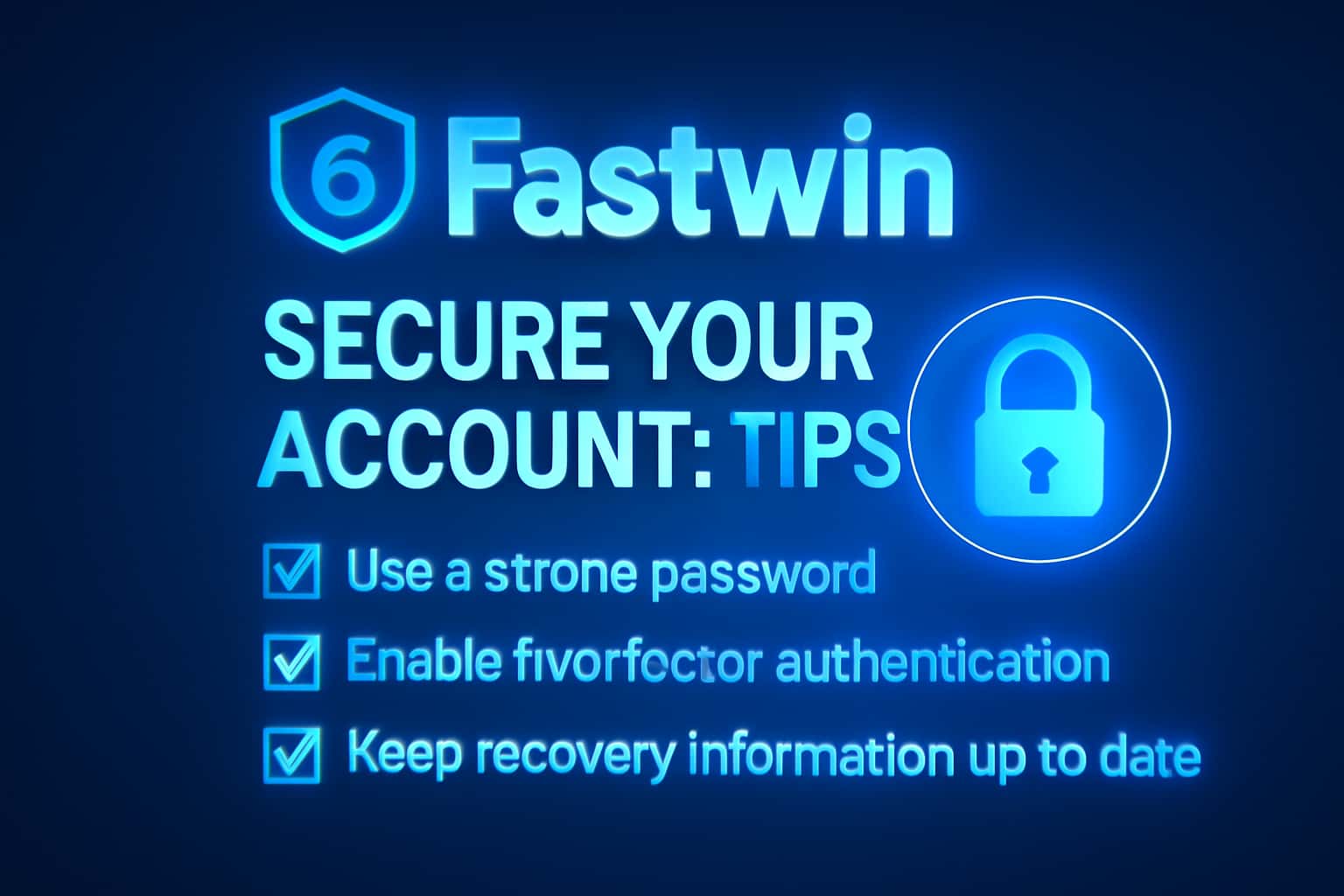 An informative scene illustrating account security tips for Fastwin users.